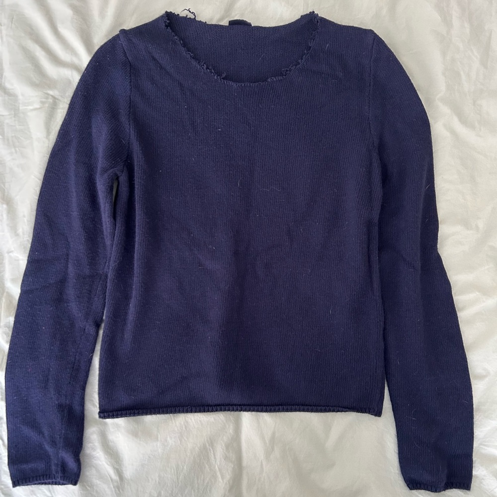 Brandy Melville Dark Blue Crew Neck Sweater - Picture 2 of 5